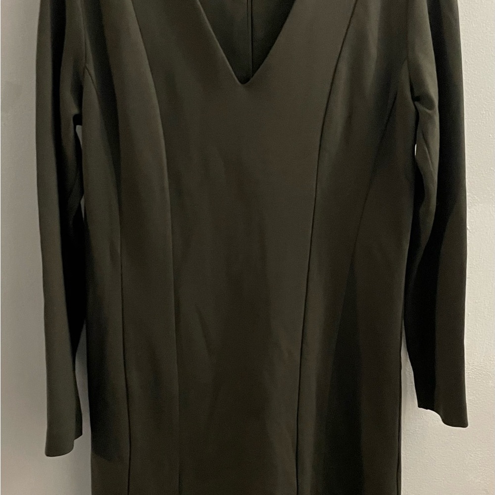 Chic Long Sleeve Dress in Deep Olive